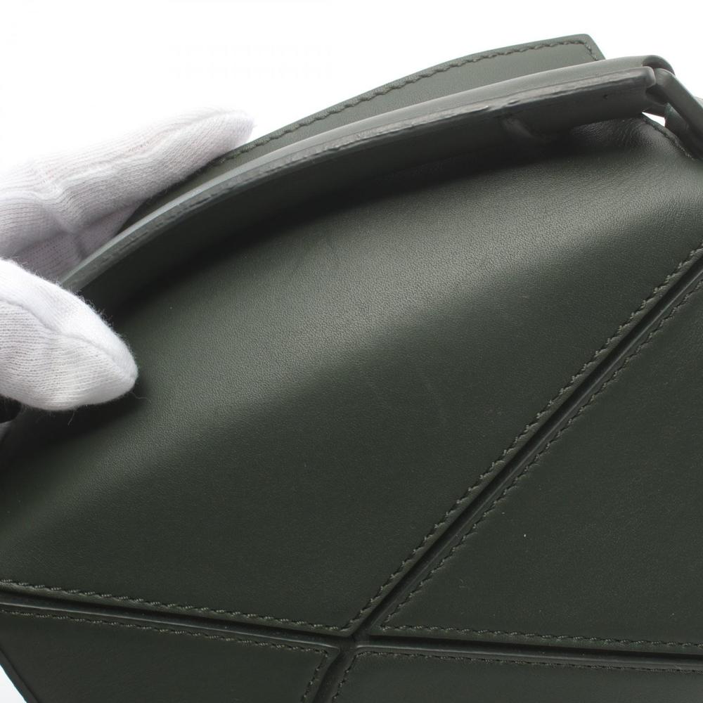 Loewe Puzzle Mini Solid Handbag Leather Green - image 6